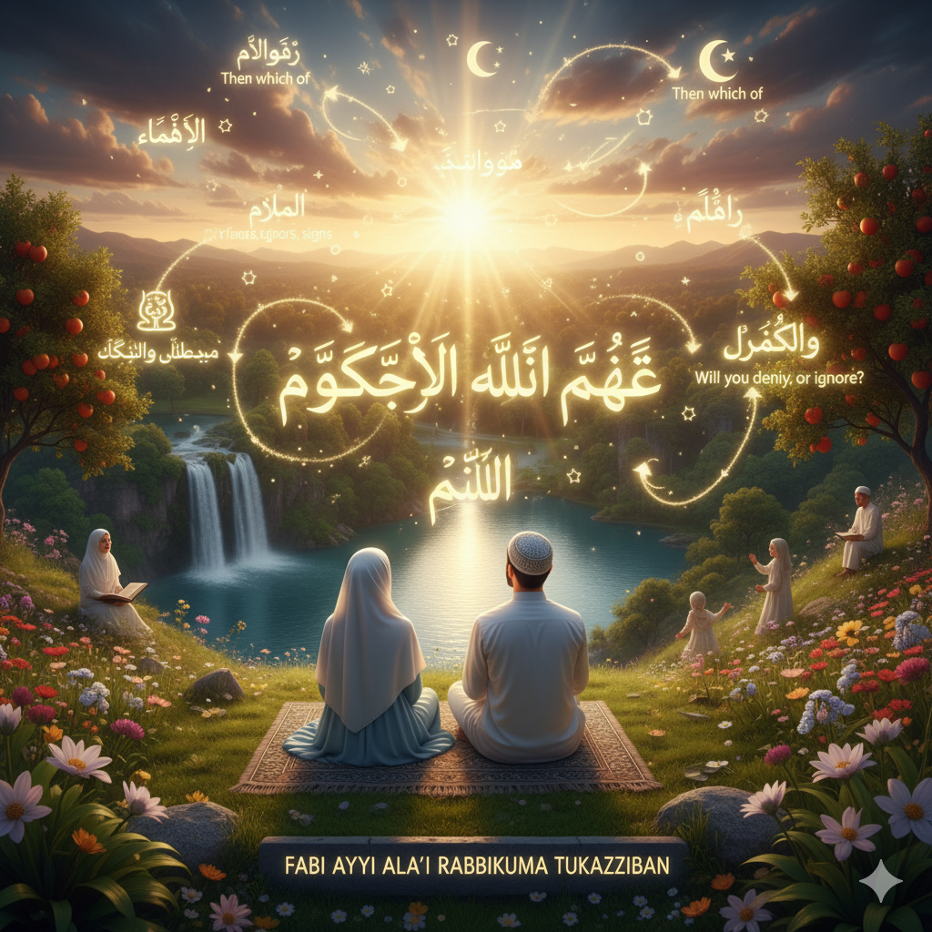 Fabi Ayyi Ala’i Rabbikuma Tukazziban
