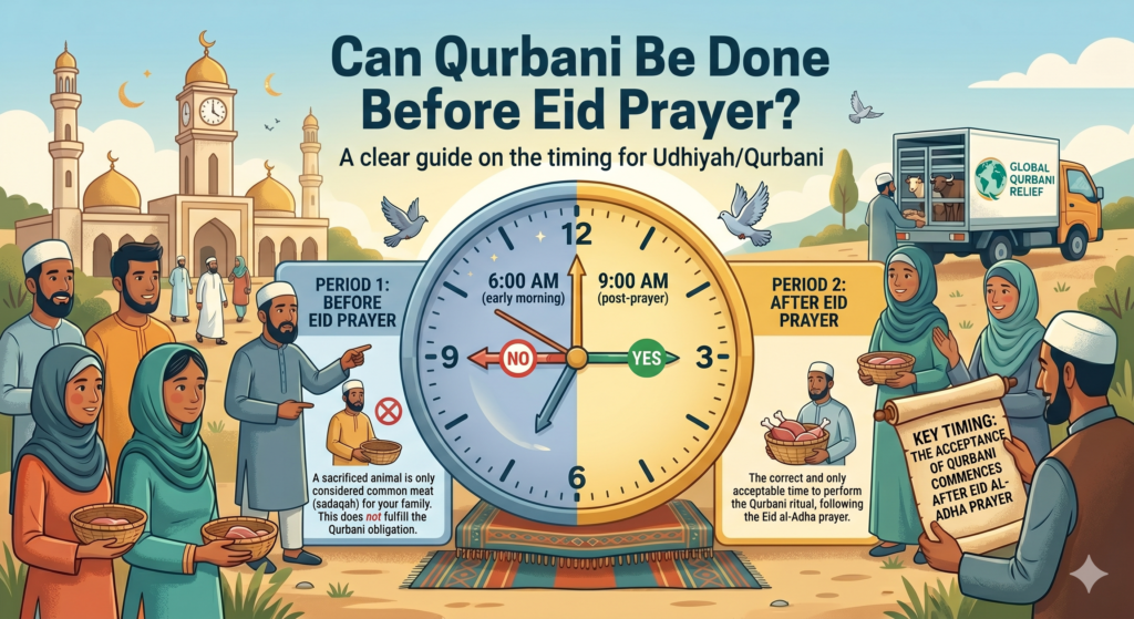 Can Qurbani Be Done Before Eid Prayer