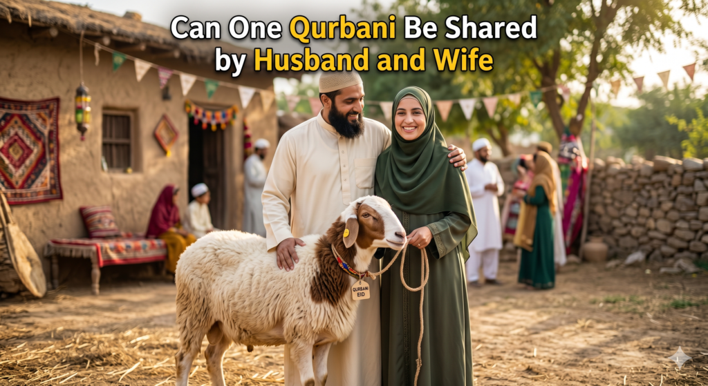 Can one Qurbani be shared by husband and wife